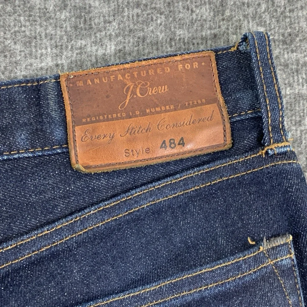 J Crew Japanese Denim Jeans Men 32x29 484 Slim Jurabo Dark Blue